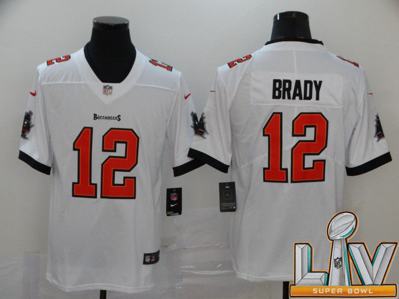 Super Bowl LV 2021 Men Tampa Bay Buccaneers #12 Brady White New Nike Limited Vapor Untouchable NFL Jerseys->tampa bay buccaneers->NFL Jersey
